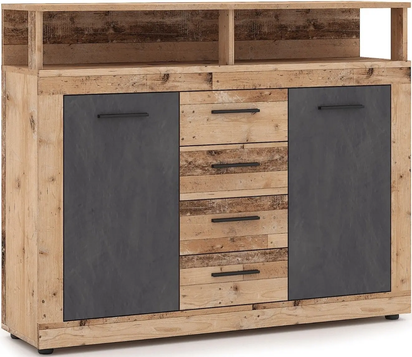 Tumba Mebel Elite Blago Midi B 119.5cm (Untreated Oak/Graphite) - 3