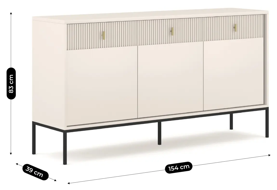 Tumba Mebel Elite Marcos 154 (Cashmere/Black) - 5