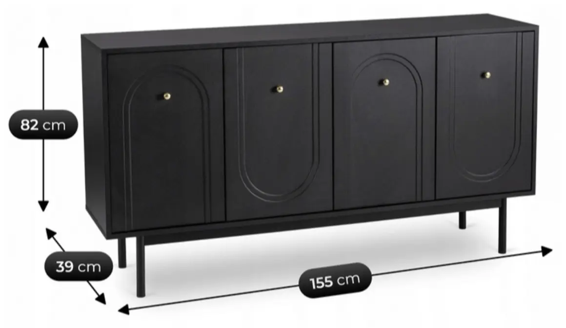 Tumba Mebel Elite Marlen 155 (Black)