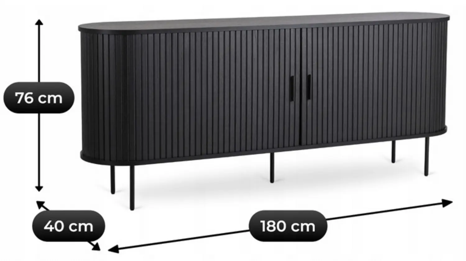 Tumba Mebel Elite Trish 180 (Black)