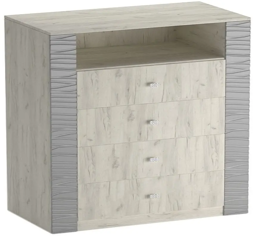 Comoda МЛ-мебель Gamma 20 1000 4S (Craft Oak White)