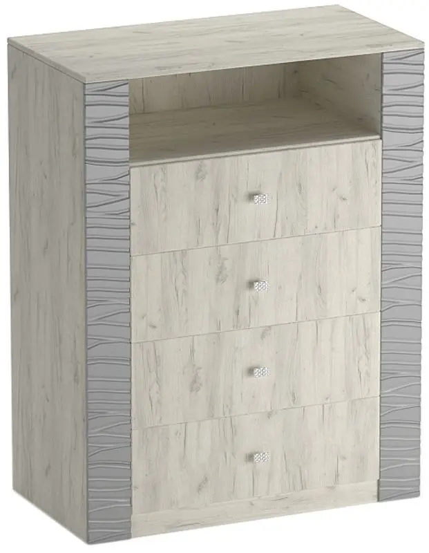 Comoda МЛ-мебель Gamma 20 800 4S (Craft Oak White)