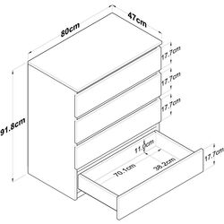 Comoda Mirage Meble BE102 (White) Thumb