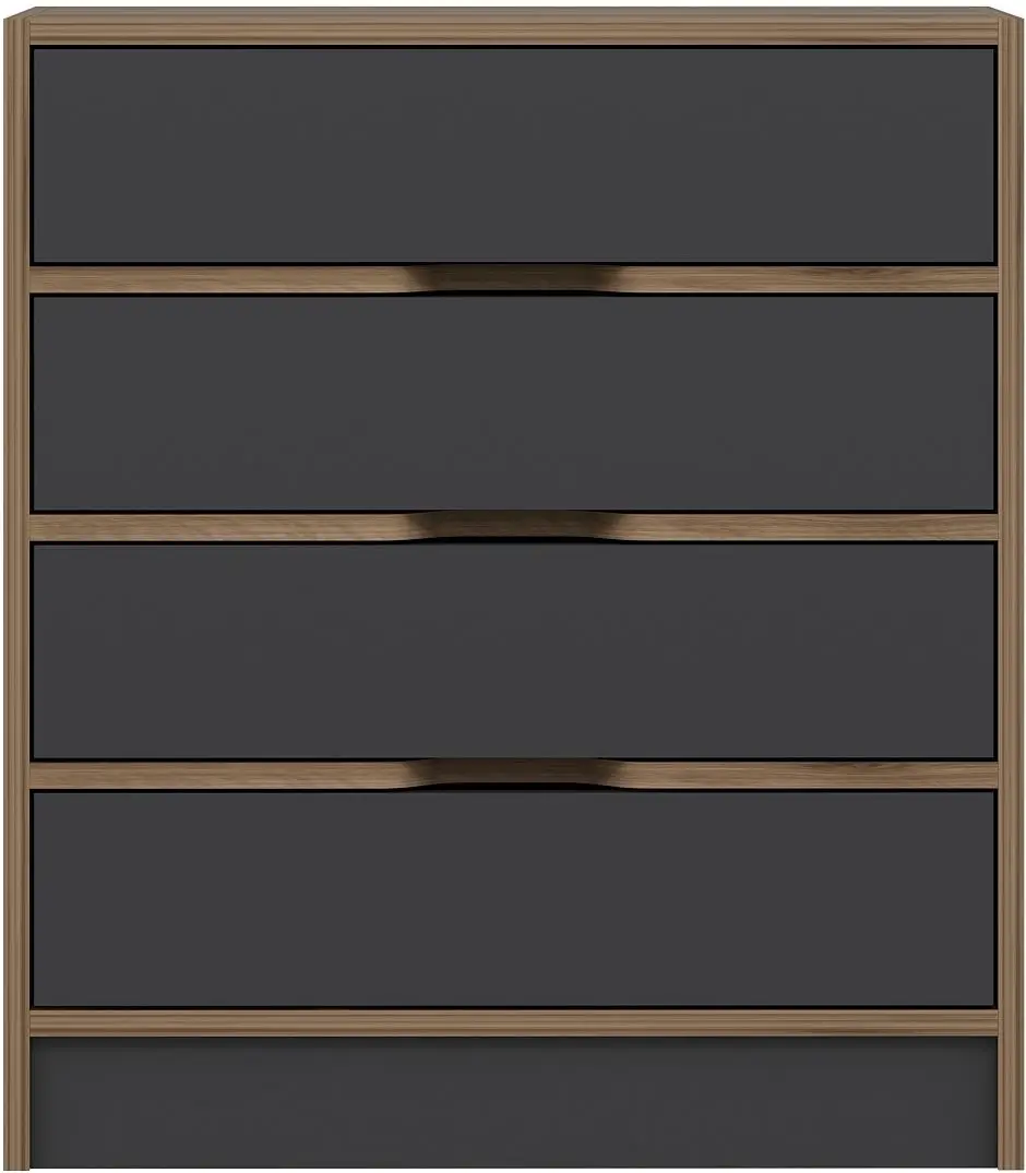 Comoda Mirage Meble Elina 8172 (Anthracite/Walnut)