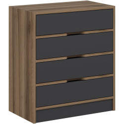 Comoda Mirage Meble Elina 8172 (Anthracite/Walnut) Thumb