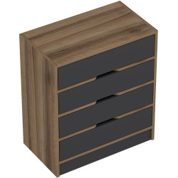 Comoda Mirage Meble Elina 8172 (Anthracite/Walnut) Thumb