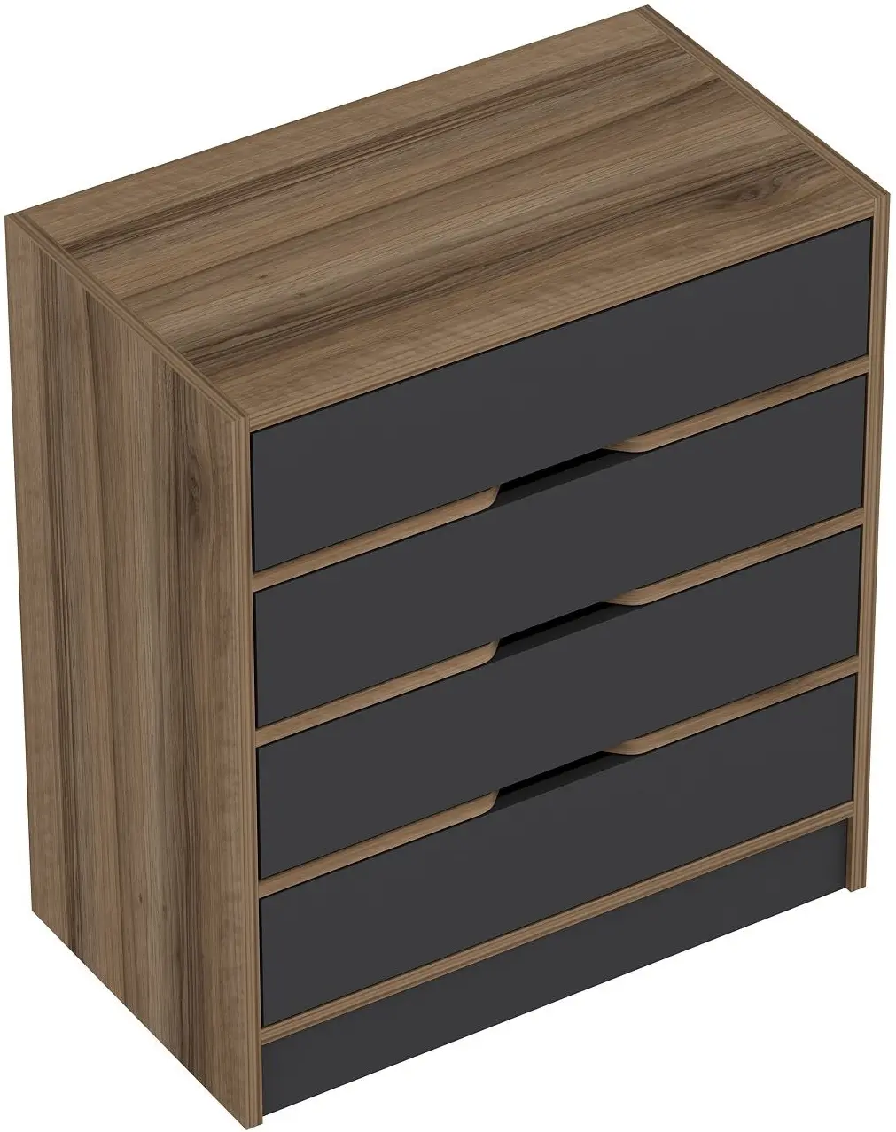 Comoda Mirage Meble Elina 8172 (Anthracite/Walnut)