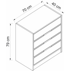 Comoda Mirage Meble Elina 8172 (Anthracite/Walnut) Thumb