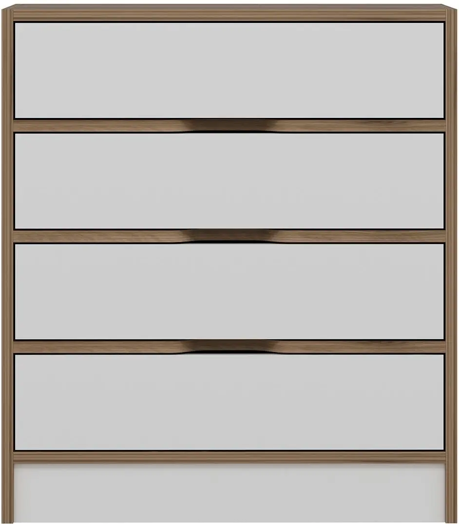Комод Mirage Meble Elina 8173 (White/Walnut)