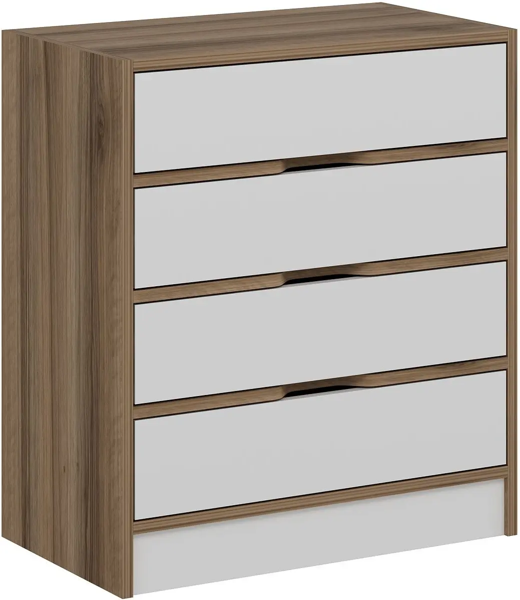 Комод Mirage Meble Elina 8173 (White/Walnut)