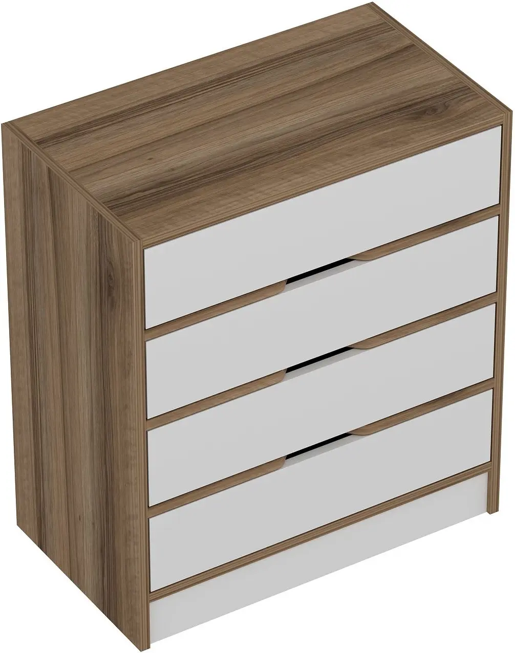 Комод Mirage Meble Elina 8173 (White/Walnut)