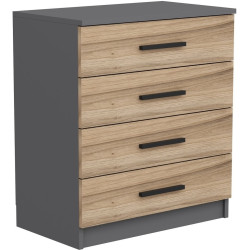 Comoda Mirage Meble Kale 4924 (Walnut/Anthracite) Thumb