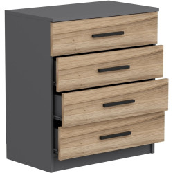 Comoda Mirage Meble Kale 4924 (Walnut/Anthracite) Thumb