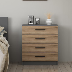 Comoda Mirage Meble Kale 4924 (Walnut/Anthracite) Thumb