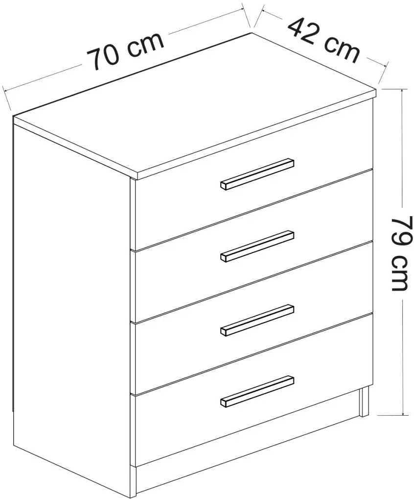 Comoda Mirage Meble Kale 4924 (Walnut/Anthracite)