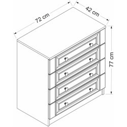 Comoda Mirage Meble Kale 4927 (White) Thumb
