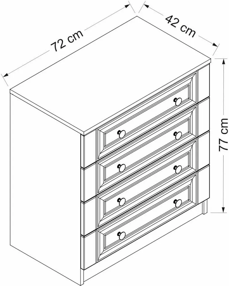 Comoda Mirage Meble Kale 4927 (White)