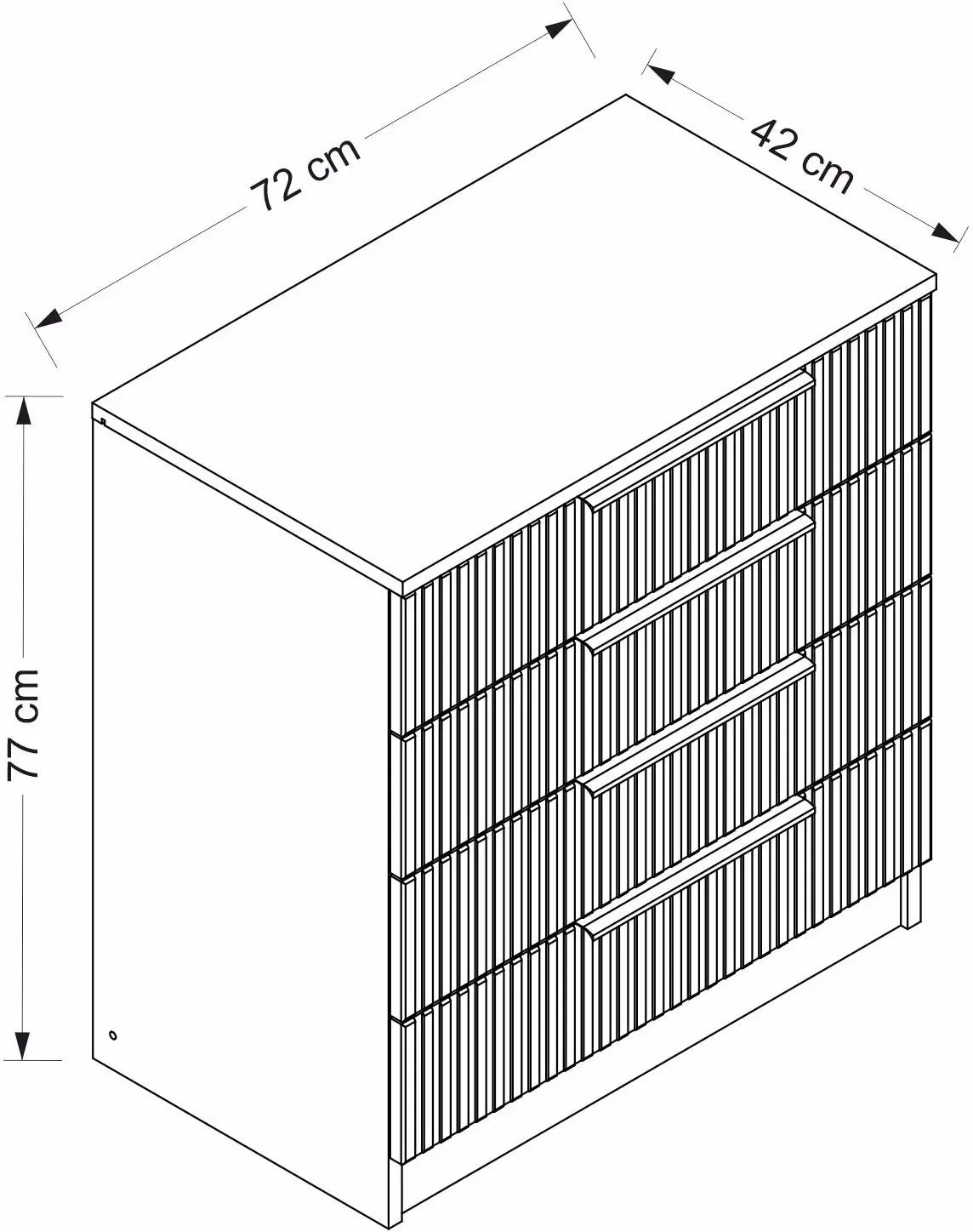 Комод Mirage Meble Kale 7899 (Anthracite)