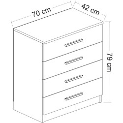 Comoda Mirage Meble Kale 85 (White) Thumb