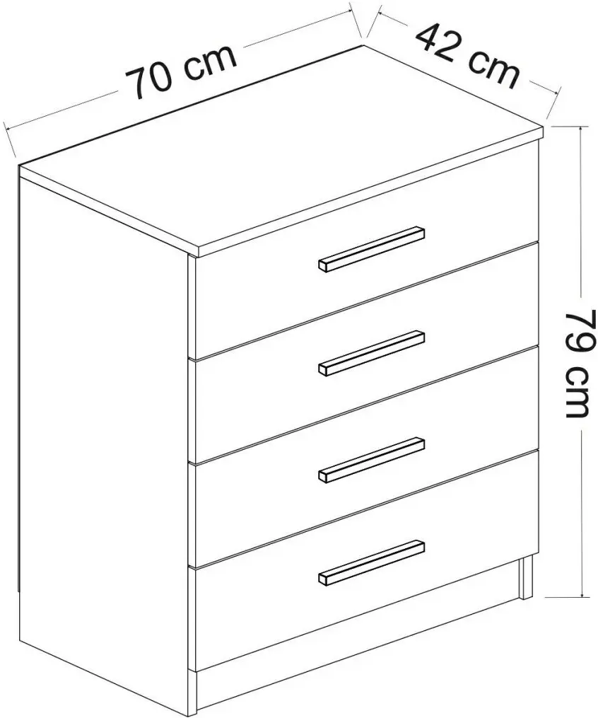 Comoda Mirage Meble Kale 85 (White)