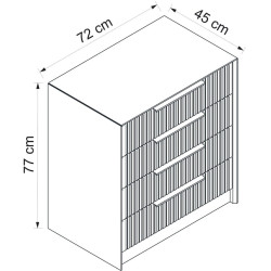 Comoda Mirage Meble Kale Luxe 7939 (Stone) Thumb