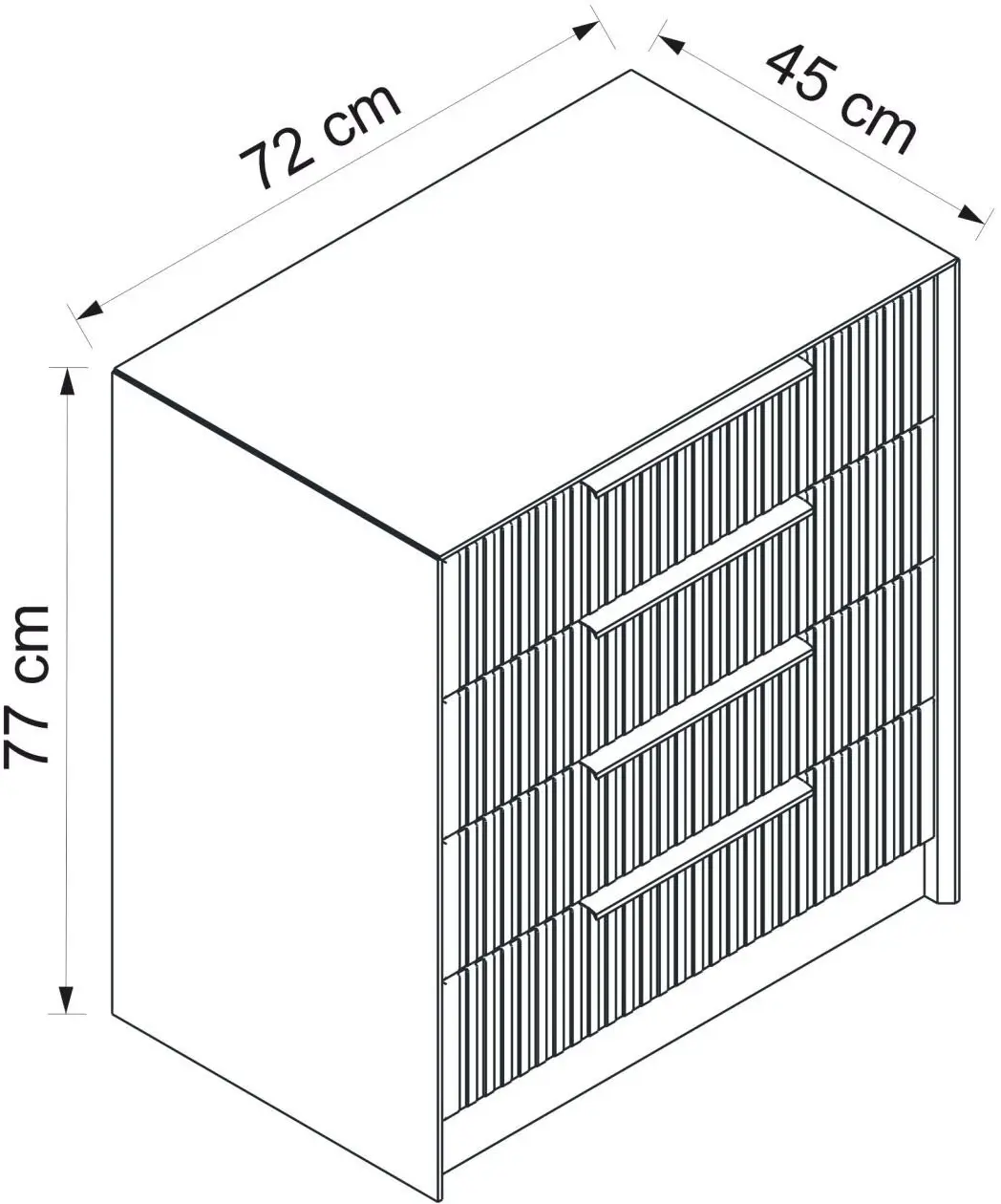 Comoda Mirage Meble Kale Luxe 7939 (Stone)