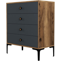 Comoda Mirage Meble Lizbon 536 (Anthracite/Walnut) Thumb