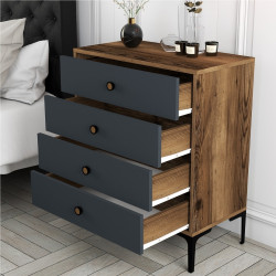 Comoda Mirage Meble Lizbon 536 (Anthracite/Walnut) Thumb