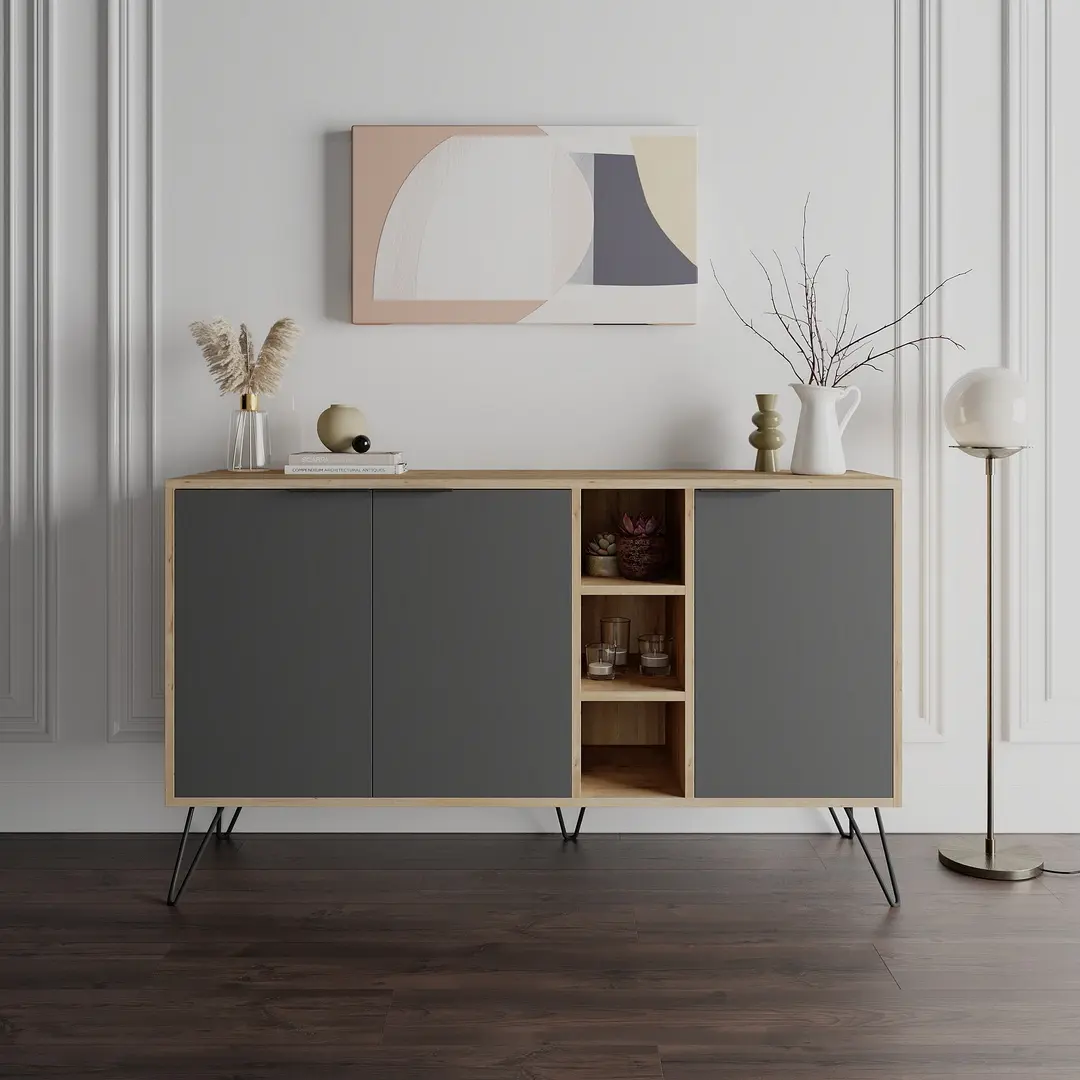 Тумба Mirage Meble Clara (Anthracite/Oak)