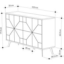 Тумба Mirage Meble Dune 123x62x35 (White) Thumb