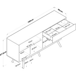 Тумба Mirage Meble GD110 (White/Walnut) Thumb