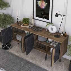 Tumba Mirage Meble GD115 (Hitit Walnut/Black Marble) Thumb