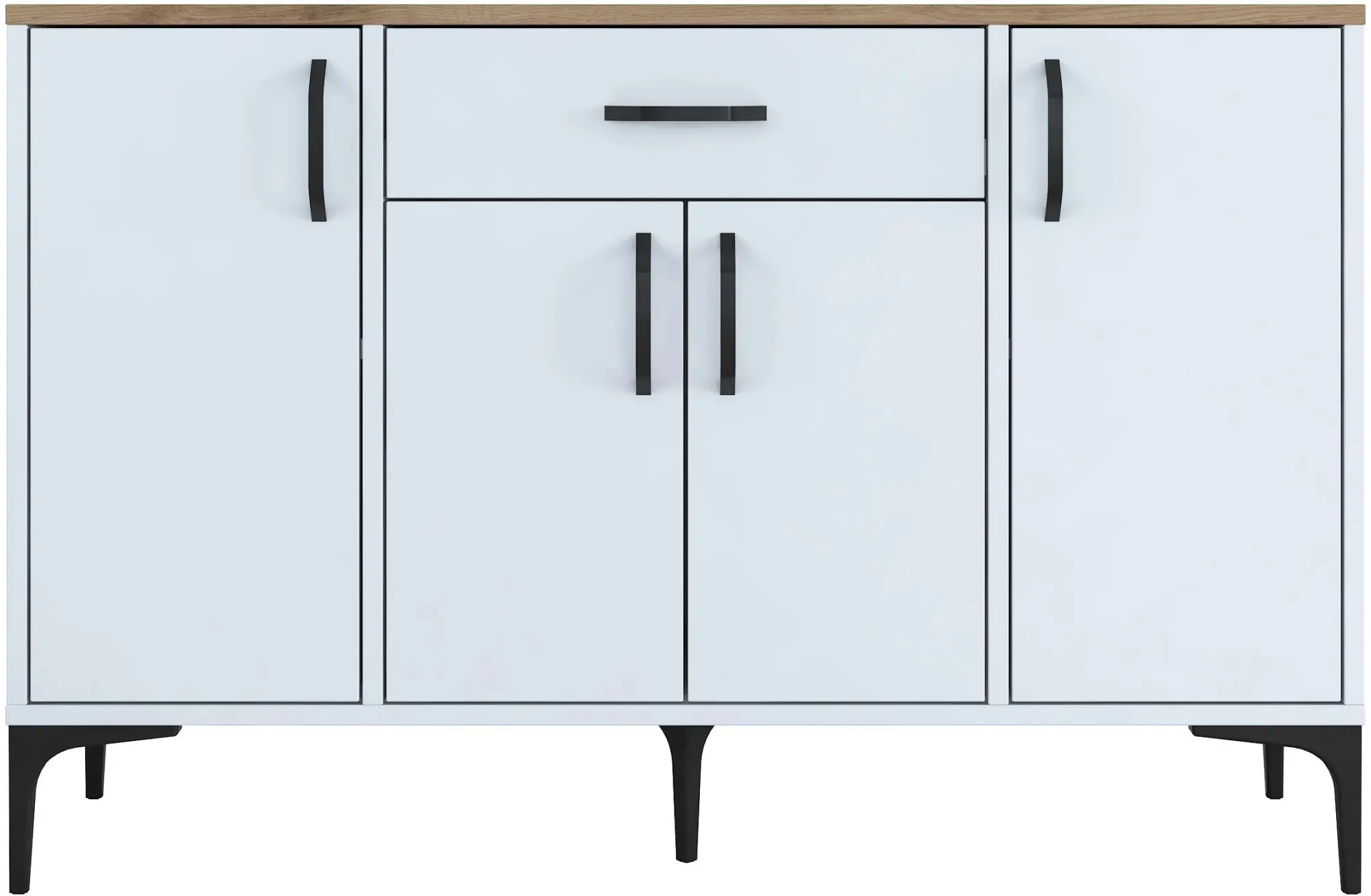 Тумба Mirage Meble JE136 (White/Walnut)