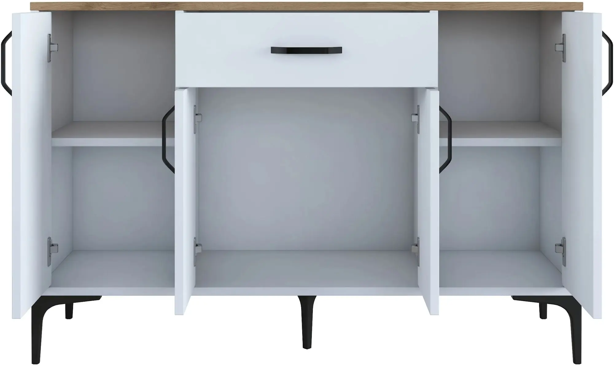 Тумба Mirage Meble JE136 (White/Walnut)