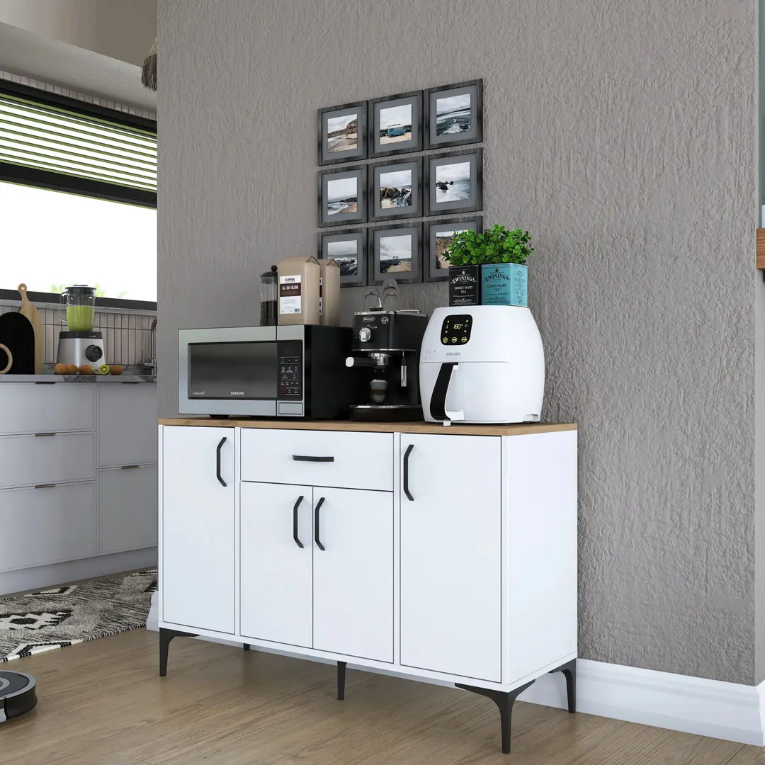 Тумба Mirage Meble JE136 (White/Walnut)