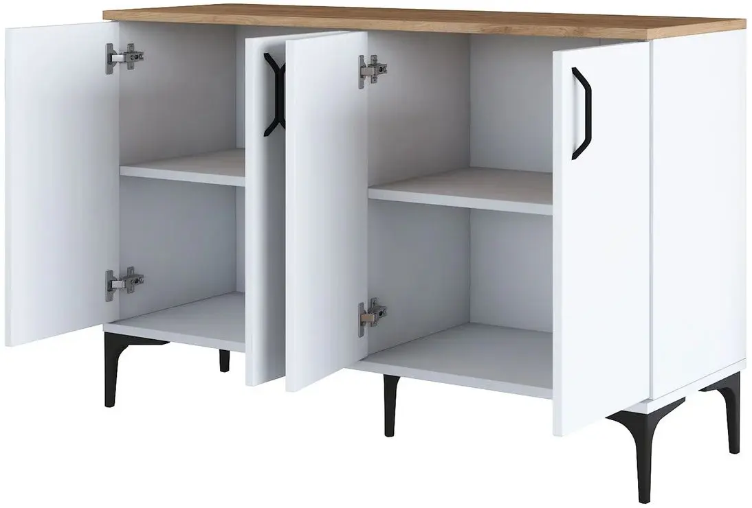 Tumba Mirage Meble JE162 (White/Walnut)