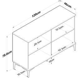Tumba Mirage Meble JE162 (White/Walnut) Thumb