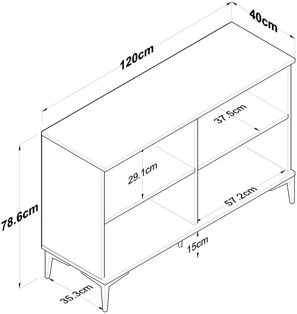 Tumba Mirage Meble JE162 (White/Walnut)