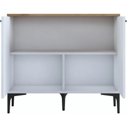 Tumba Mirage Meble JE190 (White/Walnut) Thumb