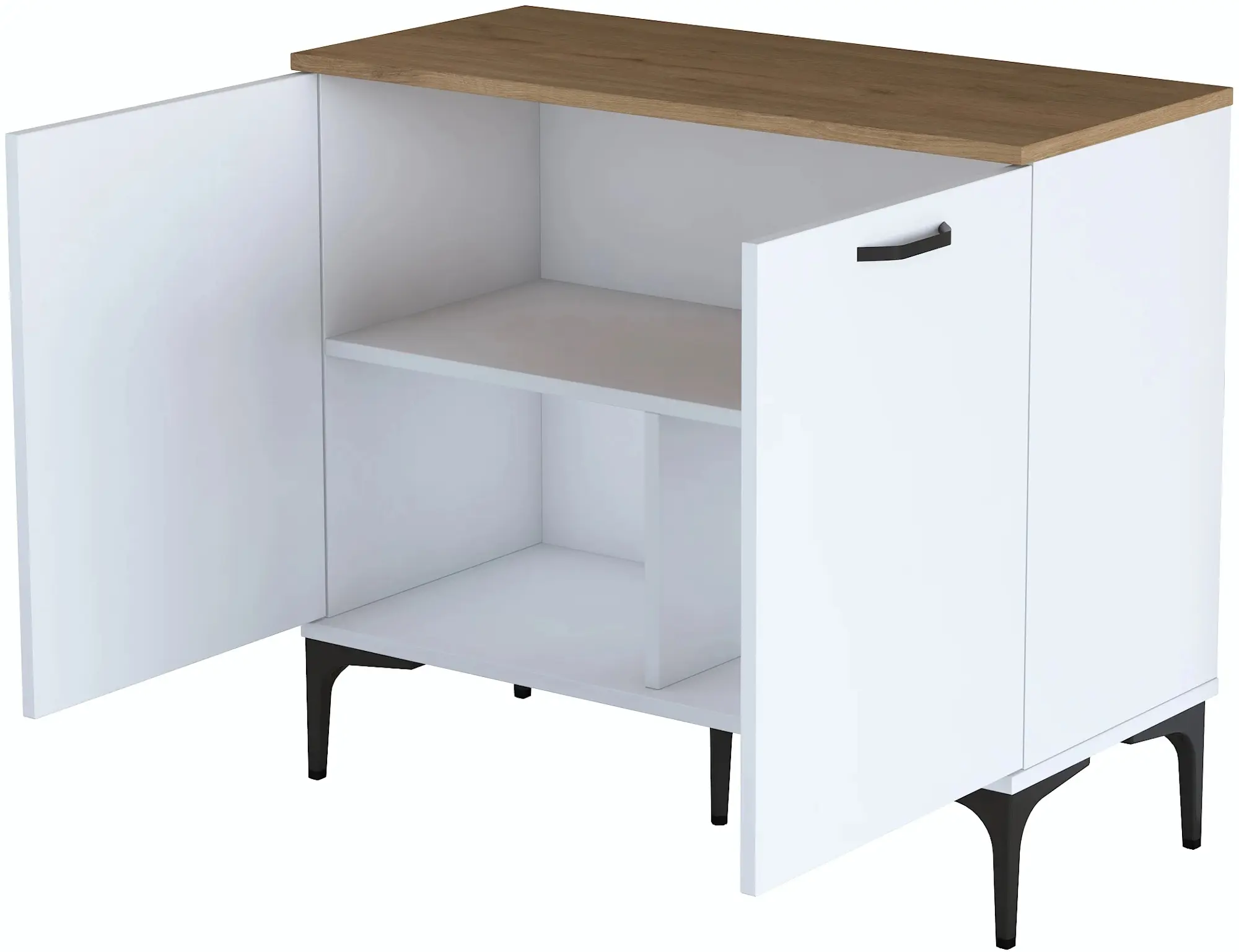 Tumba Mirage Meble JE190 (White/Walnut)