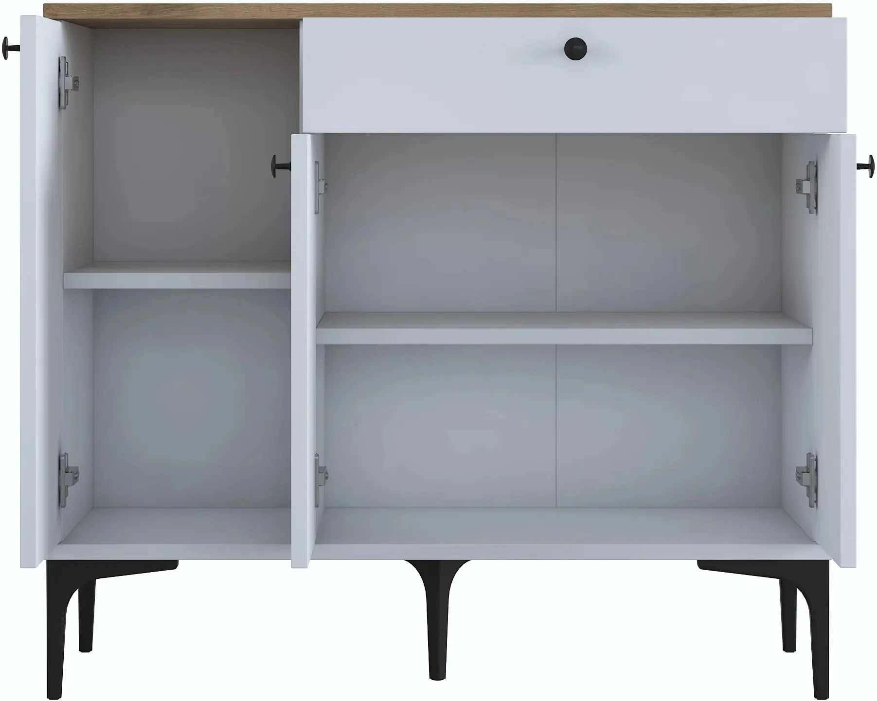 Tumba Mirage Meble JE194 (White/Walnut)