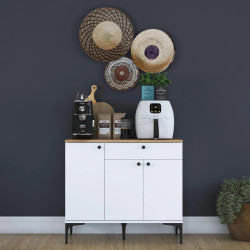 Tumba Mirage Meble JE194 (White/Walnut)