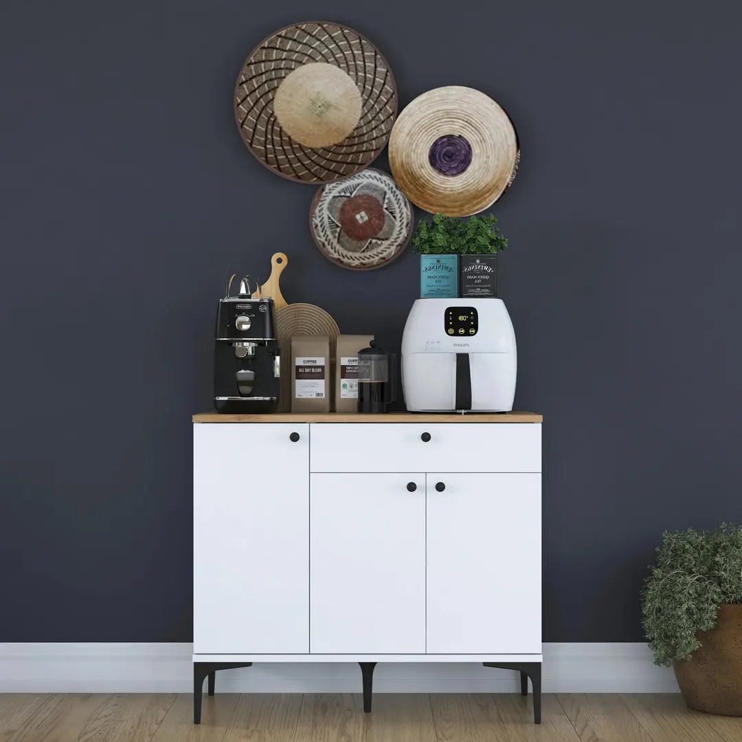 Tumba Mirage Meble JE194 (White/Walnut)