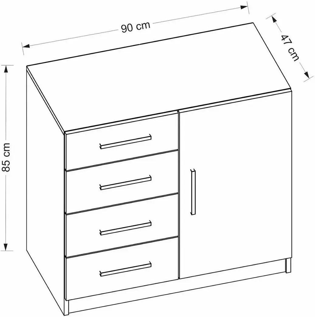 Tumba Mirage Meble Kale 7901 (White)
