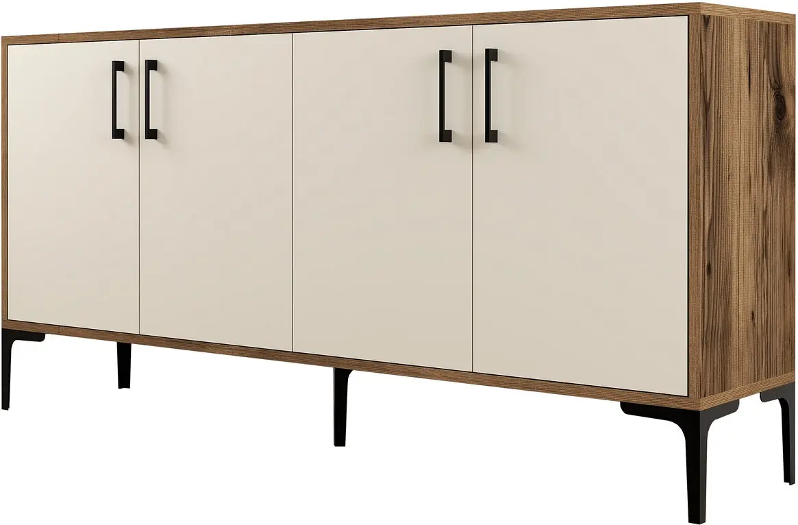 Tumba Mirage Meble Kiev 160 (Cream/Walnut)