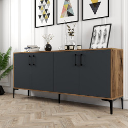 Tumba Mirage Meble Kiev 180 (Anthracite/Walnut) Thumb