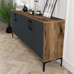 Tumba Mirage Meble Kiev 180 (Anthracite/Walnut) Thumb