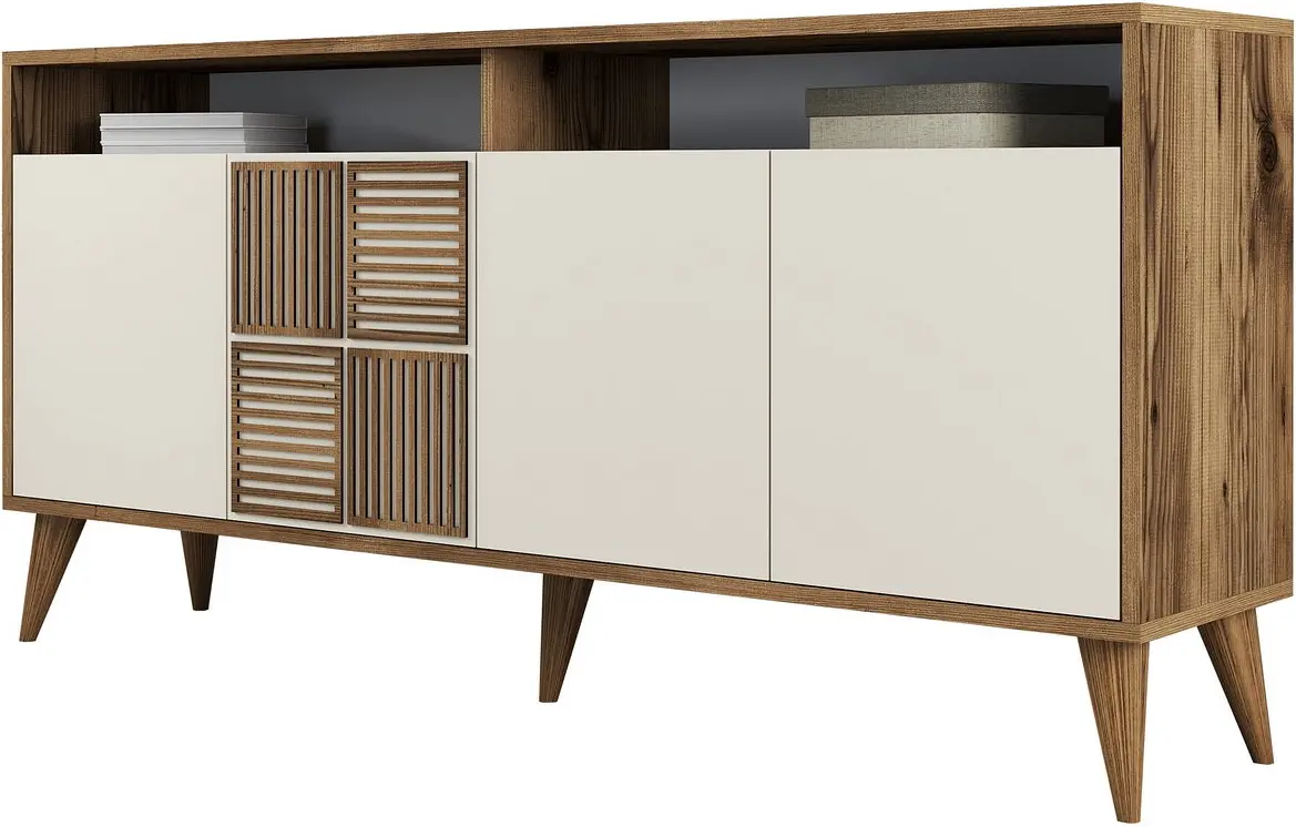 Тумба Mirage Meble Milan 160 (Cream/Walnut)