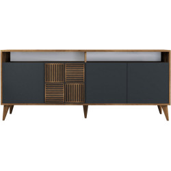 Тумба Mirage Meble Milan 180x79x35 (Anthracite/Walnut) Thumb