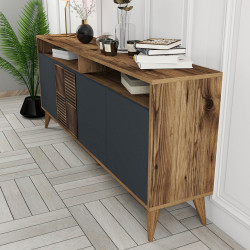 Тумба Mirage Meble Milan 180x79x35 (Anthracite/Walnut) Thumb